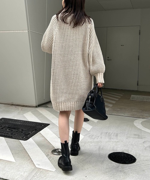 CAPRICIEUX LE'MAGE（カプリシューレマージュ）の「モールタートルチュニックワンピース（ワンピース・レディース・ホワイト系その他/ベージュ/ブラック・FREE）」の13枚目の写真