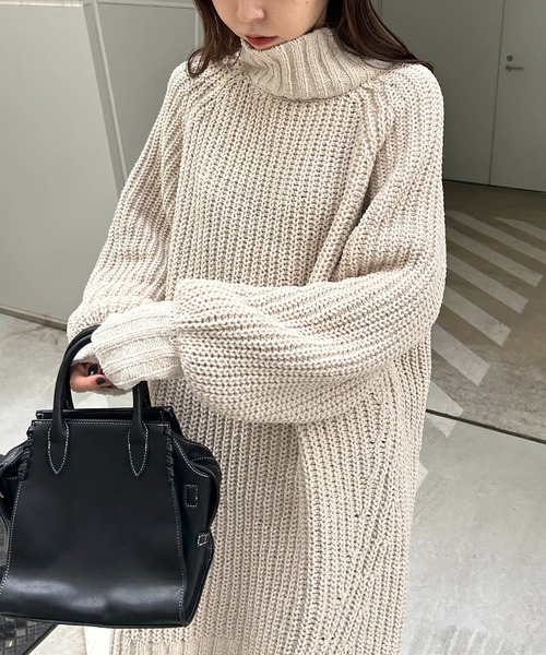 CAPRICIEUX LE'MAGE（カプリシューレマージュ）の「モールタートルチュニックワンピース（ワンピース・レディース・ホワイト系その他/ベージュ/ブラック・FREE）」の15枚目の写真