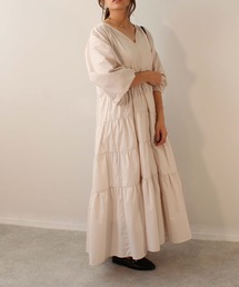 toucher du brise | Vネック ティアード ワンピース(ワンピース)