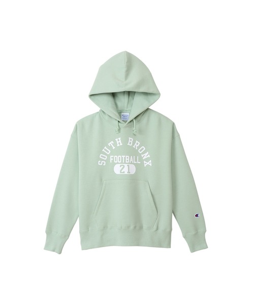 Champion(チャンピオン)の「【Champion/チャンピオン】レディース フーデッドスウェットシャツ(パーカー・レディース・ホワイト/ライトグリーン/オートミール/ネイビー・LARGE/MEDIUM)」の3枚目の写真