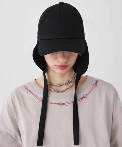 AIVER（アイバー）の「AIVER　イヤーフラップキャップ（キャップ・メンズ・ブラック×ピンク/ブラック×ブラック/ブラック×グレー・FREE）」の14枚目の写真