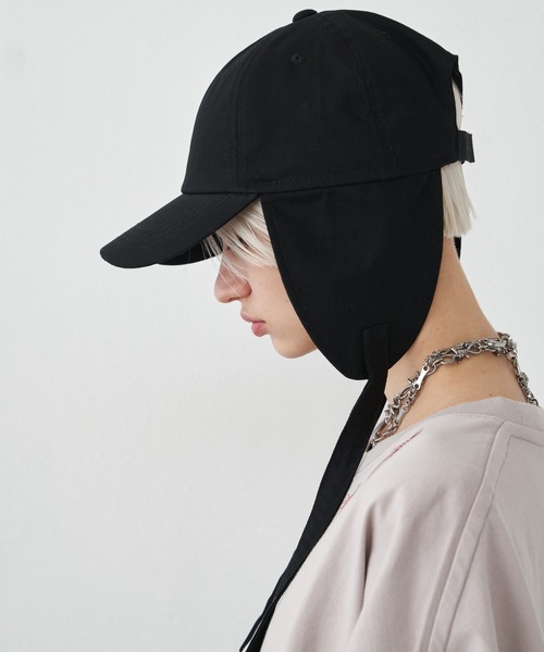 AIVER（アイバー）の「AIVER　イヤーフラップキャップ（キャップ・メンズ・ブラック×ピンク/ブラック×ブラック/ブラック×グレー・FREE）」の15枚目の写真