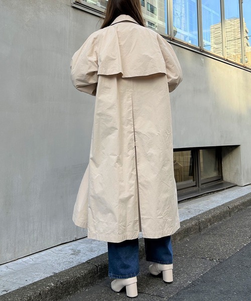 INGNI（イング）の「ステンカラーコート／A（ステンカラーコート・レディース・ライトベージュ/ベージュ・M）」の4枚目の写真