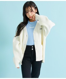ANAP GｉRL（アナップガール）の「ポリエステルニットオーバーカーディガン（カーディガン/ボレロ・キッズ）」