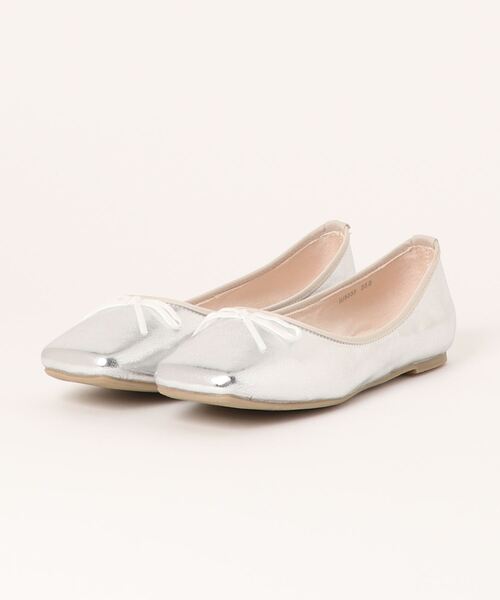 Doux archives（ドゥアルシーヴ）の「スクエアバレエパンプス（バレエシューズ・レディース・シルバー/ブラック/アイボリー・MEDIUM/LARGE）」の18枚目の写真