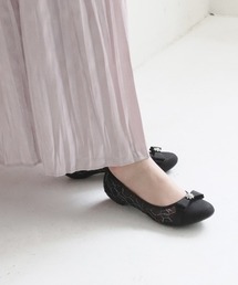 シアーレースリボンモールドソールパンプス【Made in Japan】<ふわさら>(125-10318)JELLY BEANS(ジェリービーンズ)