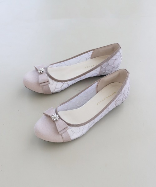 JELLY BEANS（ジェリービーンズ）の「シアーレースリボンモールドソールパンプス【Made in Japan】<ふわさら>(125-10318)JELLY BEANS(ジェリービーンズ)（パンプス・レディース・ベージュ/グレイッシュベージュ/ブラック・21.5/22/22.5/23/23.5/24/24.5/25/25.5）」の14枚目の写真
