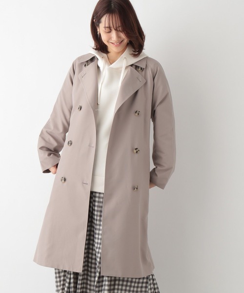 GLOBAL WORK（グローバルワーク）の「エアかる撥水トレンチ/163785（トレンチコート・レディース・ピンク系その他/ベージュ/グレイッシュベージュ/モカ/ネイビー・SMALL/MEDIUM/LARGE）」の11枚目の写真