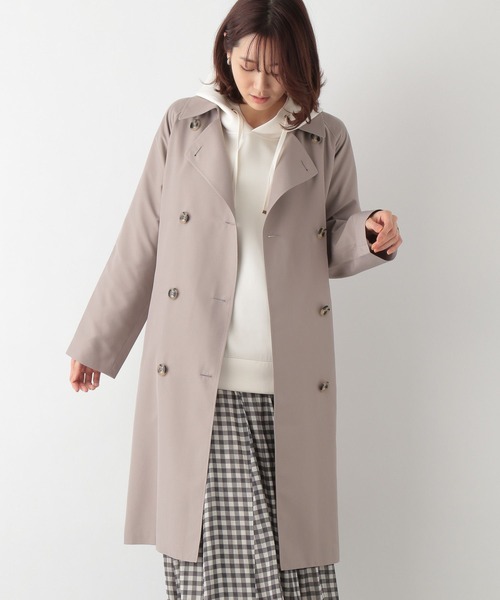 GLOBAL WORK（グローバルワーク）の「エアかる撥水トレンチ/163785（トレンチコート・レディース・ピンク系その他/ベージュ/グレイッシュベージュ/モカ/ネイビー・SMALL/MEDIUM/LARGE）」の13枚目の写真
