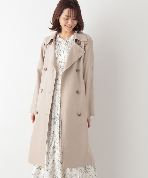 GLOBAL WORK（グローバルワーク）の「エアかる撥水トレンチ/163785（トレンチコート・レディース・ピンク系その他/ベージュ/グレイッシュベージュ/モカ/ネイビー・SMALL/MEDIUM/LARGE）」の18枚目の写真