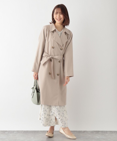 GLOBAL WORK（グローバルワーク）の「エアかる撥水トレンチ/163785（トレンチコート・レディース・ピンク系その他/ベージュ/グレイッシュベージュ/モカ/ネイビー・SMALL/MEDIUM/LARGE）」の20枚目の写真