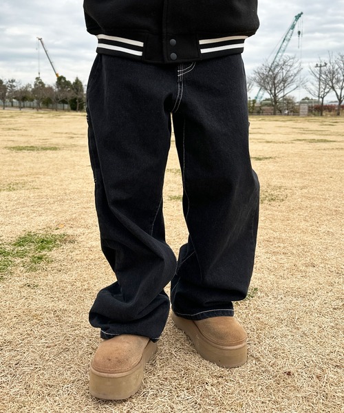 sedacle（セダクル）の「ペインターデニム（デニムパンツ・メンズ・ブラック/カーキ/スモークピンク/マスタード/ブラウン/ライトグリーン・SMALL/MEDIUM/LARGE）」の8枚目の写真