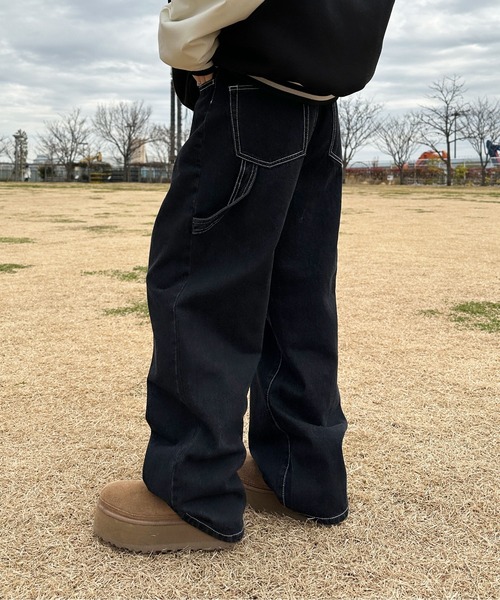 sedacle（セダクル）の「ペインターデニム（デニムパンツ・メンズ・ブラック/カーキ/スモークピンク/マスタード/ブラウン/ライトグリーン・SMALL/MEDIUM/LARGE）」の10枚目の写真