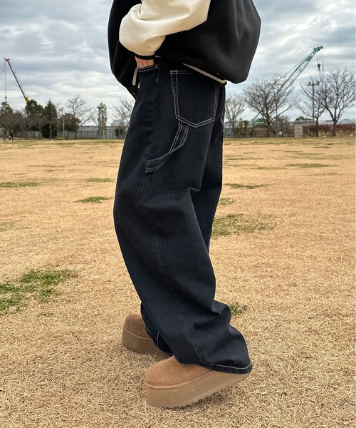 sedacle（セダクル）の「ペインターデニム（デニムパンツ・メンズ・ブラック/カーキ/スモークピンク/マスタード/ブラウン/ライトグリーン・SMALL/MEDIUM/LARGE）」の11枚目の写真