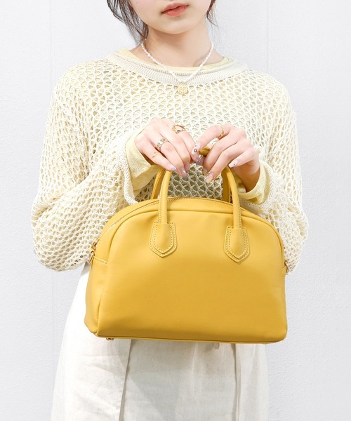 minia（ミニア）の「ミニボストン（ショルダーバッグ・レディース・ガンメタ/ブラック/イエロー/グリーン・FREE）」の3枚目の写真