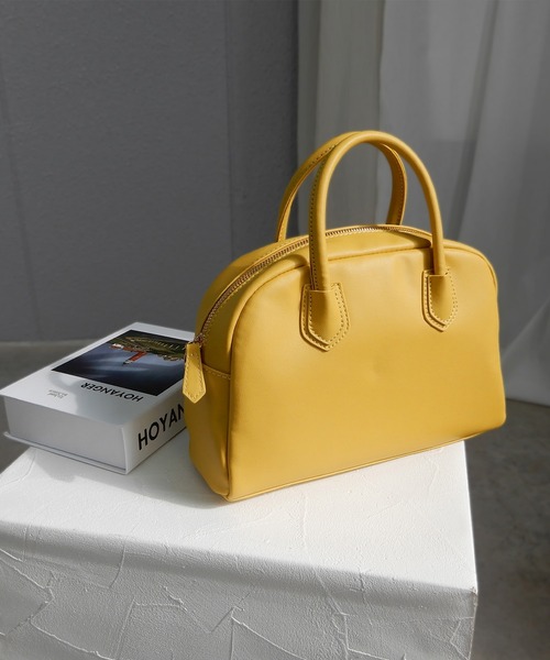 minia（ミニア）の「ミニボストン（ショルダーバッグ・レディース・ガンメタ/ブラック/イエロー/グリーン・FREE）」の6枚目の写真