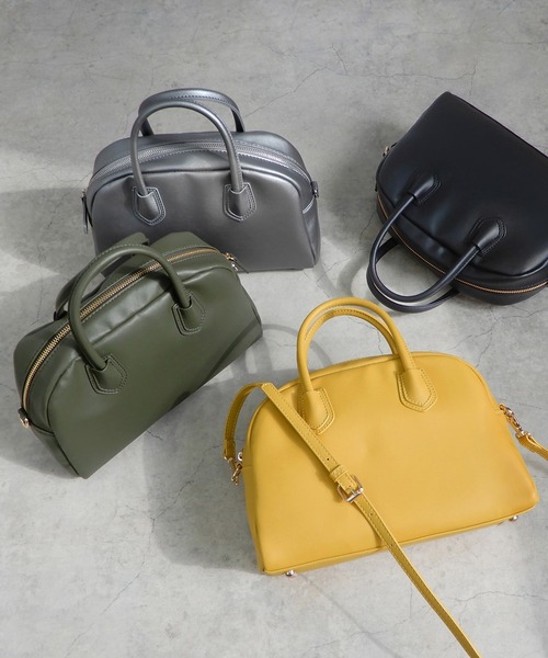 minia（ミニア）の「ミニボストン（ショルダーバッグ・レディース・ガンメタ/ブラック/イエロー/グリーン・FREE）」の8枚目の写真