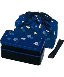 ハンズ | 松花堂　2段お弁当箱　巾着袋付　640ml　ふくうさぎ 紺(お弁当箱)