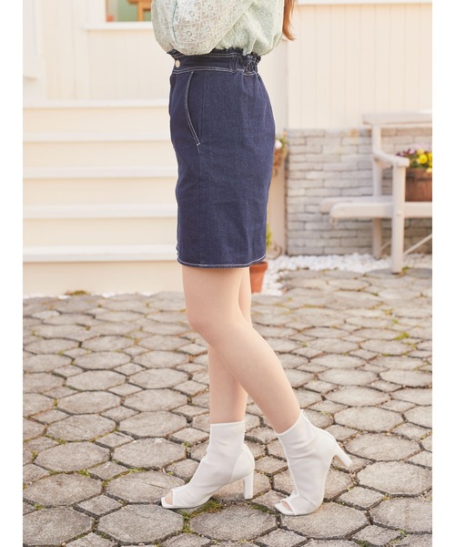 Areeam(アリーム)の「デニムミニスカート(デニムスカート・レディース・インディゴブルー・FREE)」の5枚目の写真