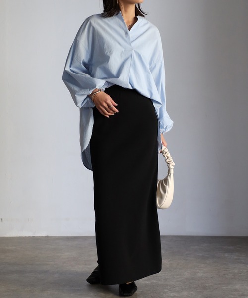 EASEBLUE（イーズブルー）の「バックVギャザーブラウス（シャツ/ブラウス・レディース・サーモンピンク/オフホワイト/ブルー・FREE）」の17枚目の写真