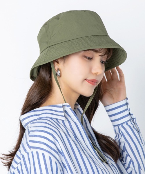 polcadot（ポルカドット）の「SUN SHADE BUCKET HAT／サンシェードバケットハット（ハット・レディース・ベージュ/ブラック/カーキ・FREE）」の3枚目の写真