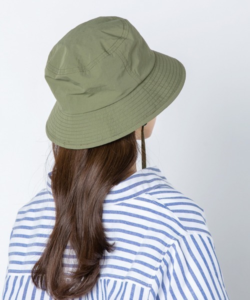 polcadot（ポルカドット）の「SUN SHADE BUCKET HAT／サンシェードバケットハット（ハット・レディース・ベージュ/ブラック/カーキ・FREE）」の14枚目の写真