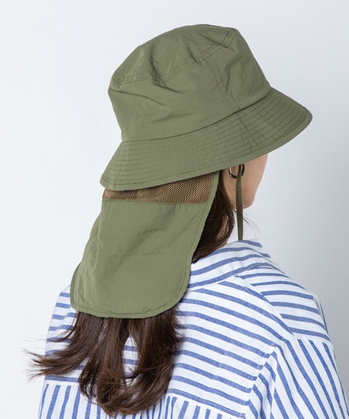 polcadot（ポルカドット）の「SUN SHADE BUCKET HAT／サンシェードバケットハット（ハット・レディース・ベージュ/ブラック/カーキ・FREE）」の13枚目の写真