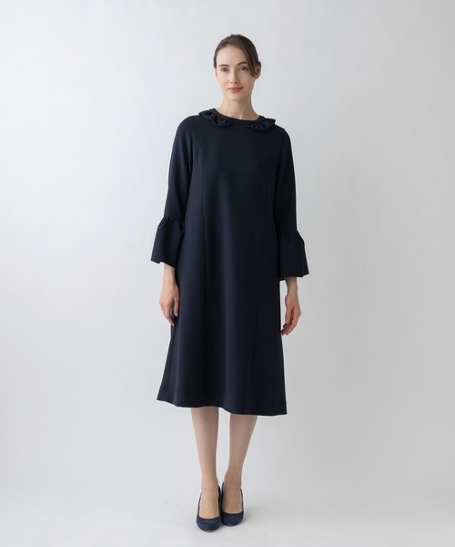 SONO NAVY/ソーノネイビー <防しわダブルクロス>ティアードフレアBL Sono（ソーノ）の「【SONO/ソーノ】【SONO NAVY】＜防しわダブルクロス