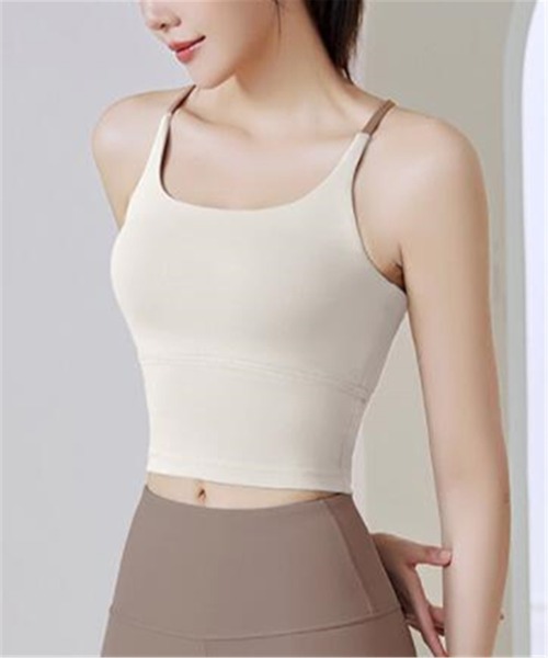 FREE BLUES（フリーブルース）の「バッククロス　ヨガフィットネススポーツブラ アウトドア（スポーツブラ・レディース・ベージュ/ミント/ブラック・M/S/L）」の2枚目の写真