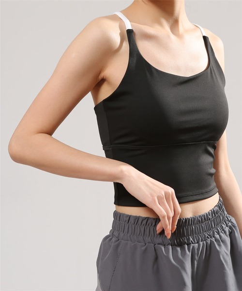 FREE BLUES（フリーブルース）の「バッククロス　ヨガフィットネススポーツブラ アウトドア（スポーツブラ・レディース・ベージュ/ミント/ブラック・M/S/L）」の4枚目の写真