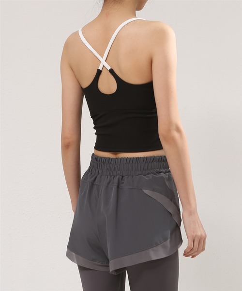 FREE BLUES（フリーブルース）の「バッククロス　ヨガフィットネススポーツブラ アウトドア（スポーツブラ・レディース・ベージュ/ミント/ブラック・M/S/L）」の11枚目の写真