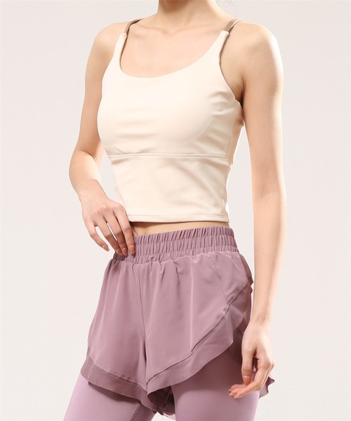 FREE BLUES（フリーブルース）の「バッククロス　ヨガフィットネススポーツブラ アウトドア（スポーツブラ・レディース・ベージュ/ミント/ブラック・M/S/L）」の12枚目の写真