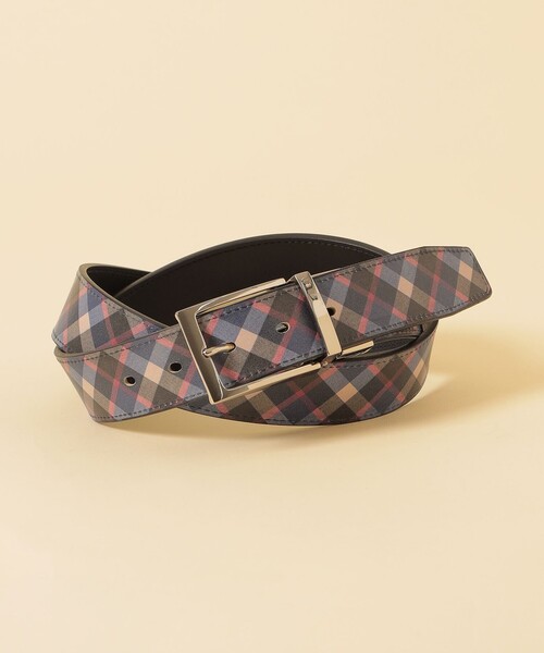 クレストブリッジチェックリバーシブルベルト