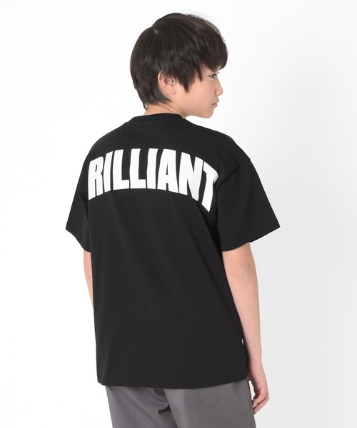 GLAZOS(グラソス)の「【接触冷感】アソートバックロゴ半袖Tシャツ(Tシャツ/カットソー・キッズ・ブラック/ベージュ/ホワイト/オートミール/カーキ/グレー/ブルー・150cm/170cm/130cm/140cm/160cm)」の2枚目の写真