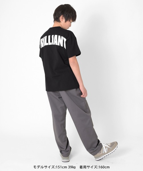 GLAZOS(グラソス)の「【接触冷感】アソートバックロゴ半袖Tシャツ(Tシャツ/カットソー・キッズ・ブラック/ベージュ/ホワイト/オートミール/カーキ/グレー/ブルー・150cm/170cm/130cm/140cm/160cm)」の14枚目の写真