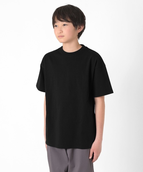 GLAZOS(グラソス)の「【接触冷感】アソートバックロゴ半袖Tシャツ(Tシャツ/カットソー・キッズ・ブラック/ベージュ/ホワイト/オートミール/カーキ/グレー/ブルー・150cm/170cm/130cm/140cm/160cm)」の8枚目の写真