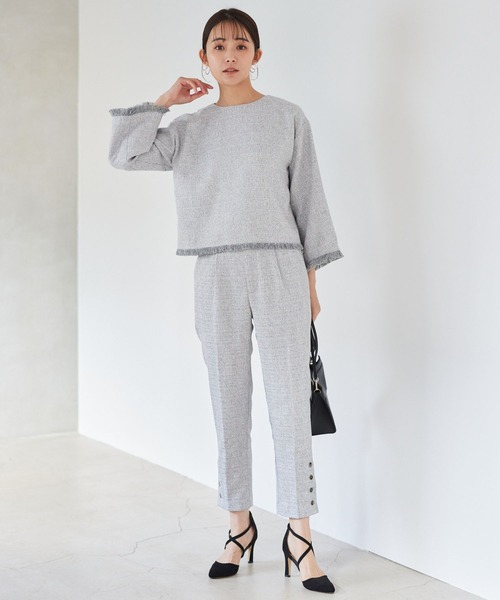 Andemiu(アンデミュウ)の「サマーツイードパンツ187581(スラックス・レディース・イエロー/グレー/ブラウン・MEDIUM/SMALL)」の21枚目の写真