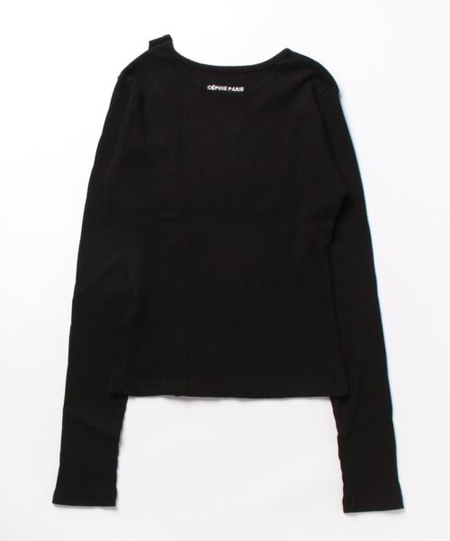 epine（エピヌ）の「Ee button cardigan（カーディガン/ボレロ・レディース・ブラック/ピンク/ストライプ・FREE）」の7枚目の写真