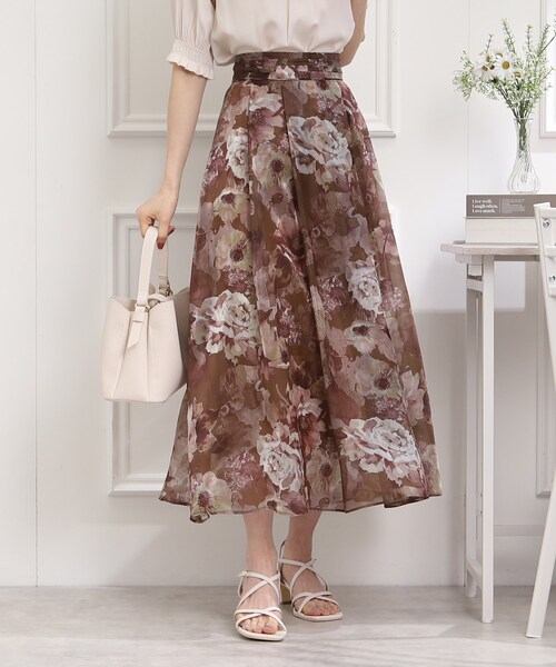 couture brooch（クチュールブローチ）の「◆【新色追加！】オーガンフルールタックベルトスカート（スカート・レディース・ライトグレー系/ベージュ系/ブラック系/グレー系5・36/38/40/42）」の11枚目の写真