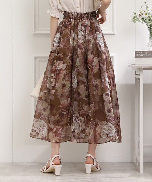 couture brooch（クチュールブローチ）の「◆【新色追加！】オーガンフルールタックベルトスカート（スカート・レディース・ライトグレー系/ベージュ系/ブラック系/グレー系5・36/38/40/42）」の10枚目の写真