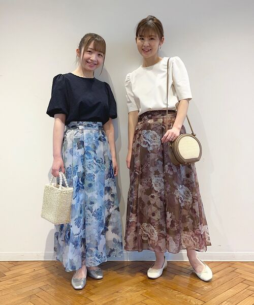 couture brooch（クチュールブローチ）の「◆【新色追加！】オーガンフルールタックベルトスカート（スカート・レディース・ライトグレー系/ベージュ系/ブラック系/グレー系5・36/38/40/42）」の5枚目の写真