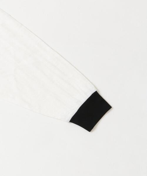 ITEMS URBANRESEARCH（アイテムズ アーバンリサーチ）の「スラブ接結ロゴプリント リンガーロングTシャツ（Tシャツ/カットソー・メンズ・ホワイト系その他/オレンジ系その他/ブラック系その他・MEDIUM/LARGE）」の18枚目の写真