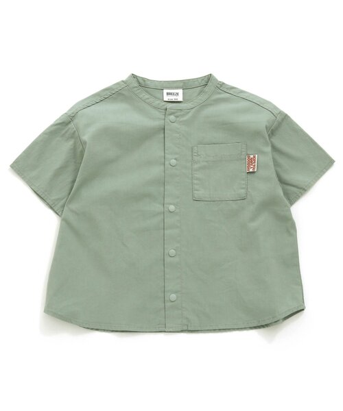BREEZE（ブリーズ）の「スタンダード半袖シャツ（シャツ/ブラウス・キッズ・レインボー/ブルー/オフホワイト/カーキ・100/110/80/90/140/120/130）」の3枚目の写真
