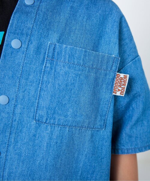 BREEZE（ブリーズ）の「スタンダード半袖シャツ（シャツ/ブラウス・キッズ・レインボー/ブルー/オフホワイト/カーキ・100/110/80/90/140/120/130）」の7枚目の写真