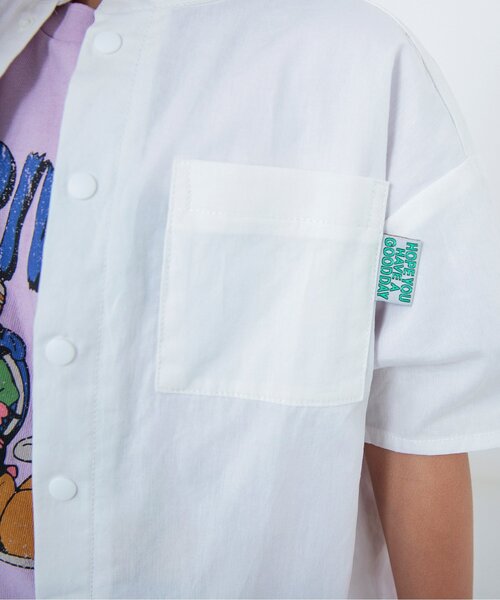 BREEZE（ブリーズ）の「スタンダード半袖シャツ（シャツ/ブラウス・キッズ・レインボー/ブルー/オフホワイト/カーキ・100/110/80/90/140/120/130）」の8枚目の写真