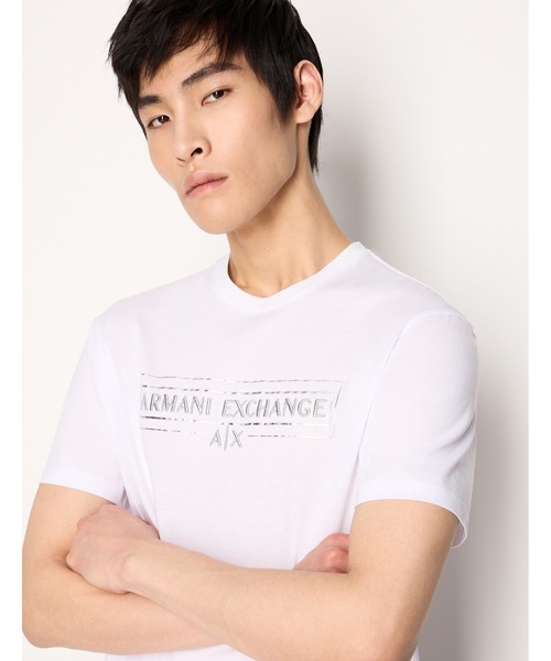 ARMANI EXCHANGE（アルマーニエクスチェンジ）の「【AX アルマーニ エクスチェンジ】AXロゴ 半袖クルーネックTシャツ/REGULAR（Tシャツ/カットソー）」 WEAR