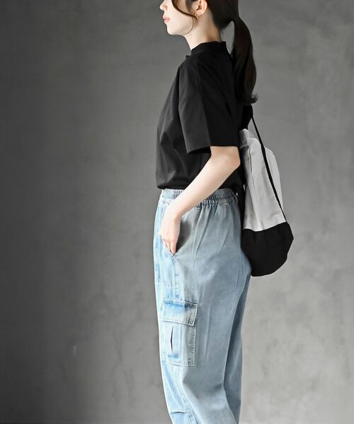 rps（アールピーエス）の「ドライタッチリブネックＴ（Tシャツ/カットソー・レディース・オフホワイト/チャコールグレー/ブラック・フリー）」の13枚目の写真