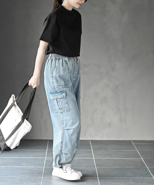 rps（アールピーエス）の「ドライタッチリブネックＴ（Tシャツ/カットソー・レディース・オフホワイト/チャコールグレー/ブラック・フリー）」の15枚目の写真