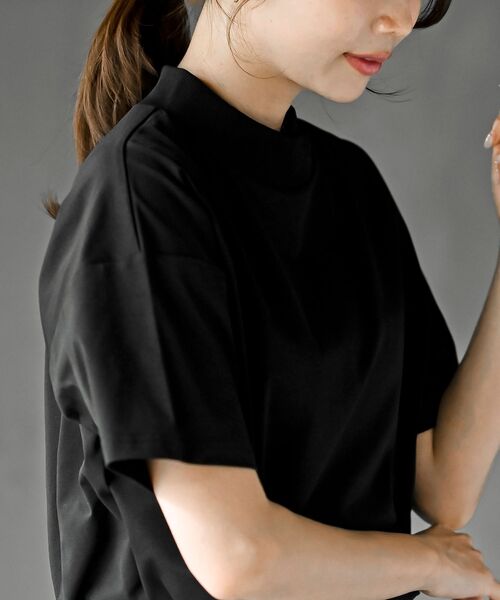 rps（アールピーエス）の「ドライタッチリブネックＴ（Tシャツ/カットソー・レディース・オフホワイト/チャコールグレー/ブラック・フリー）」の19枚目の写真