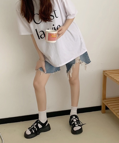 Vipoa(ヴィポア)の「プラットフォームレースアップサンダル(サンダル・レディース・ブラック/アイボリー・SMALL/MEDIUM/LARGE)」の7枚目の写真